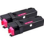 2 stuks Dell 593-10261 (WM138 / KU055) toner magenta hoge capaciteit (Inkt Maxx Huismerk)