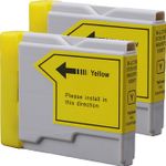 2 stuks Brother LC970Y inktcartridges geel (Inkt Maxx Huismerk)