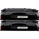 2 stuks HP 05X (CE505X) toner zwart hoge capaciteit (Inkt Maxx Huismerk)