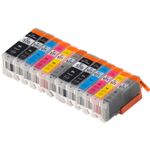 12 stuks Canon PGI-570XL & CLI-571XL inktcartridges hoge capaciteit (Inkt Maxx Huismerk)