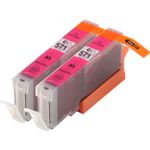 2 stuks Canon CLI-571XL inktcartridges magenta hoge capaciteit (Inkt Maxx Huismerk)