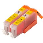 2 stuks Canon CLI-571XL inktcartridges geel hoge capaciteit (Inkt Maxx Huismerk)