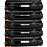 5 stuks HP 36A (CB436A) toner zwart (Inkt Maxx Huismerk)