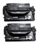 2 stuks HP 55A (CE255A) toner zwart (Inkt Maxx Huismerk)