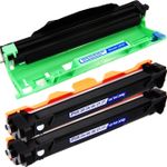 3 stuks Brother TN1050 / DR1050 toner & drum zwart (Inkt Maxx Huismerk)