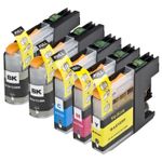 5 stuks Brother LC123 (LC121) inktcartridges zwart hoge capaciteit (Inkt Maxx Huismerk)