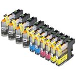 10 stuks Brother LC123 (LC121) inktcartridges hoge capaciteit (Inkt Maxx Huismerk)