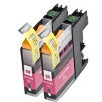 2 stuks Brother LC125M inktcartridges magenta super hoge capaciteit (Inkt Maxx Huismerk)