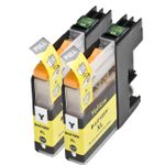 2 stuks Brother LC125Y inktcartridges geel super hoge capaciteit (Inkt Maxx Huismerk)