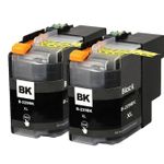 2 stuks Brother LC229BK inktcartridges zwart super hoge capaciteit (Inkt Maxx Huismerk)