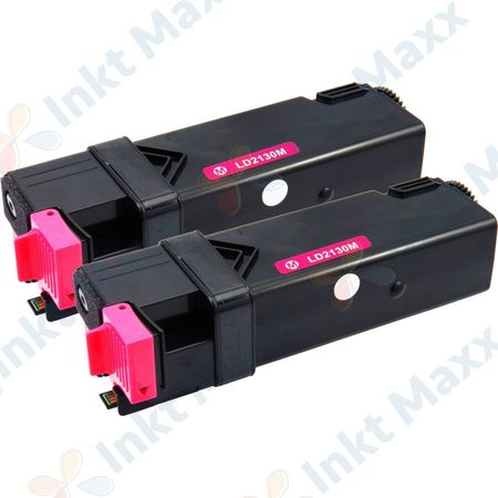 2 stuks Dell 593-10315 / 593-10323 (FM067) toner magenta hoge capaciteit (Inkt Maxx Huismerk)