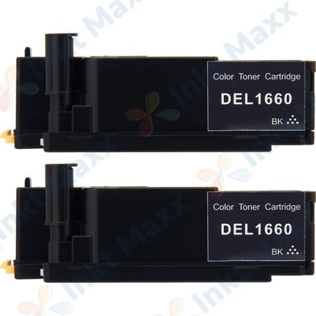 2 stuks Dell 593-11040 (N51XP) toner zwart (Inkt Maxx Huismerk)