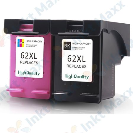 Inkt Maxx Huismerk 2 stuks HP 62XL inktcartridges hoge capaciteit