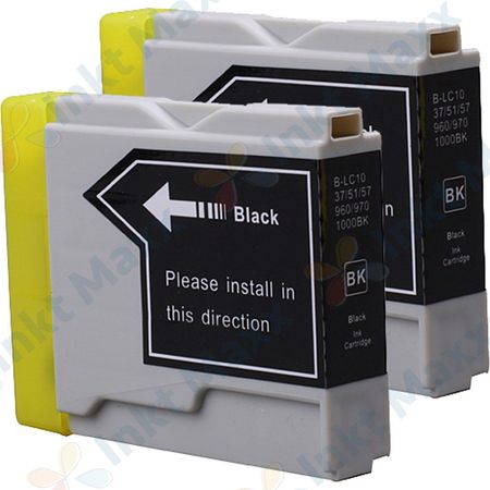 Inkt Maxx Huismerk 2 stuks Brother LC1000BK zwart inktcartridges