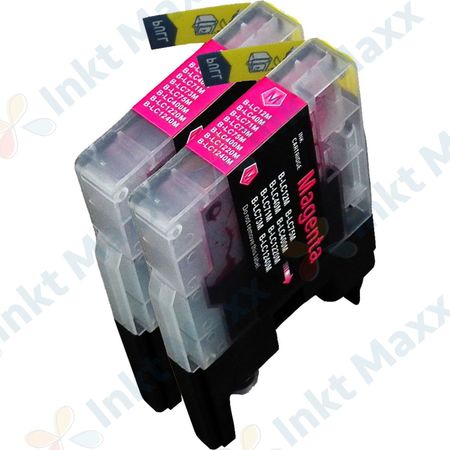 Inkt Maxx Huismerk 2 stuks Brother LC1240M (LC1220) magenta hoge capaciteit inktcartridges