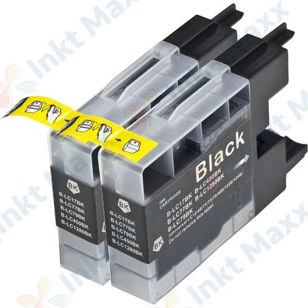 Inkt Maxx Huismerk 2 stuks Brother LC1280XL zwart inktcartridges