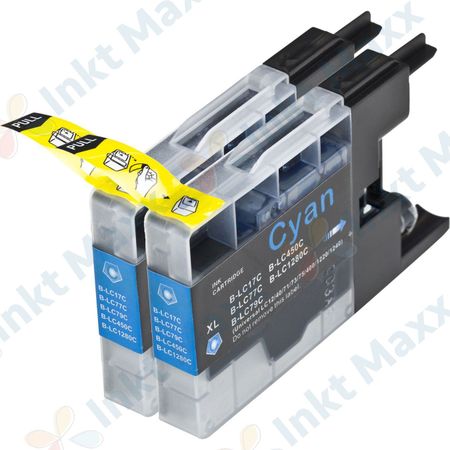 Inkt Maxx Huismerk 2 stuks Brother LC1280XL cyaan inktcartridges