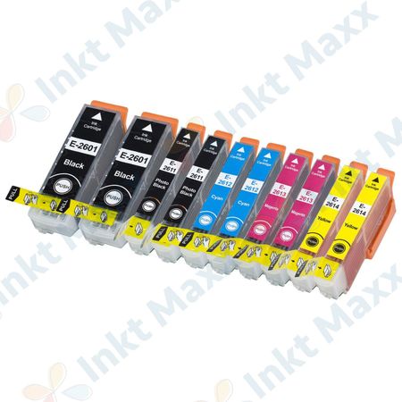 10 stuks Epson 26XL inktcartridges hoge capaciteit (Inkt Maxx Huismerk)