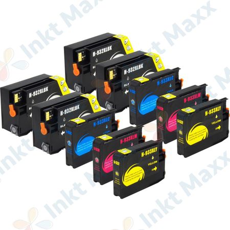 10 stuks HP 932XL & 933XL inktcartridges hoge capaciteit (Inkt Maxx Huismerk)