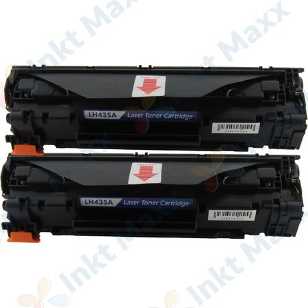 2 stuks HP 35A (CB435A) toner zwart (Inkt Maxx Huismerk)