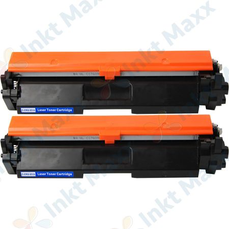 2 stuks Canon 051H (2169C002) toner zwart hoge capaciteit (Inkt Maxx Huismerk)