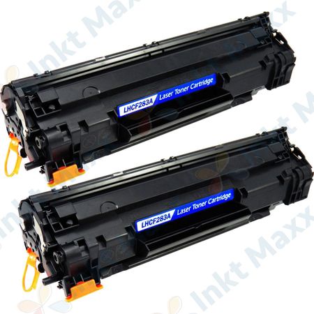 2 stuks HP 83A (CF283A) toner zwart (Inkt Maxx Huismerk)