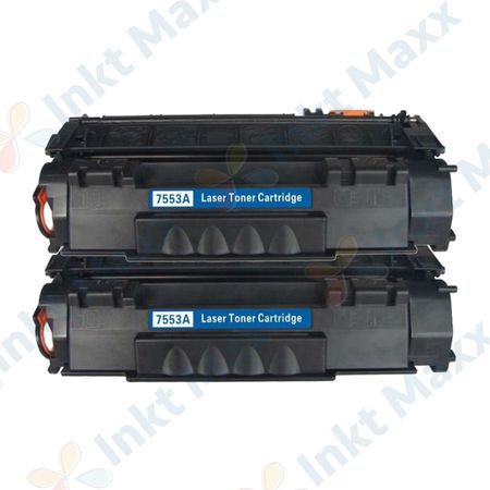 2 stuks HP 53A (Q7553A) toner zwart (Inkt Maxx Huismerk)