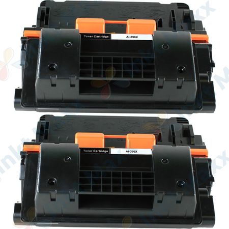 2 stuks HP 90X (CE390X) toner zwart hoge capaciteit (Inkt Maxx Huismerk)