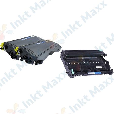 Inkt Maxx Huismerk 3 stuks Brother TN2120 / DR2100 toner & drum