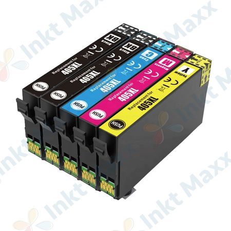 5 stuks Epson 405XL inktcartridges hoge capaciteit (Inkt Maxx Huismerk)