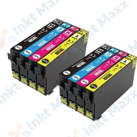 8 stuks Epson 405XL inktcartridges hoge capaciteit (Inkt Maxx Huismerk)