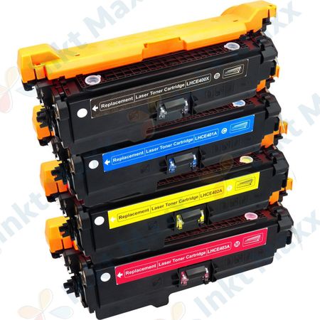 4 stuks HP 507X / HP 507A toner hoge capaciteit (Inkt Maxx Huismerk)