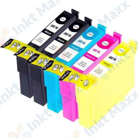 Inkt Maxx Huismerk 5 stuks Epson 202XL inktcartridges hoge capaciteit