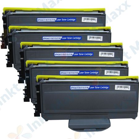 5 stuks Brother TN2120 toner zwart (Inkt Maxx Huismerk)