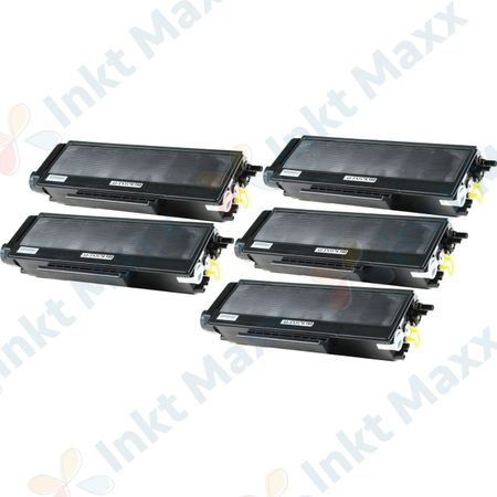 5 stuks Brother TN3170 (TN3130) toner zwart hoge capaciteit (Inkt Maxx Huismerk)