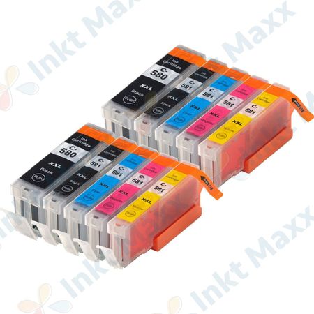 10 stuks Canon PGI-580XXL & CLI-581XXL inktcartridges super hoge capaciteit (Inkt Maxx Huismerk)