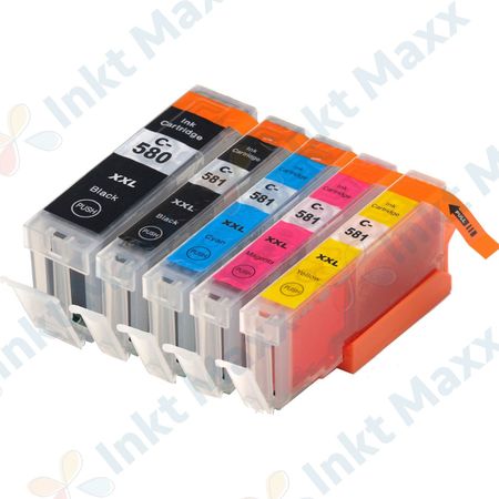 5 stuks Canon PGI-580XXL & CLI-581XXL inktcartridges super hoge capaciteit (Inkt Maxx Huismerk)