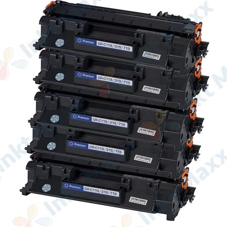 5 stuks Canon 719 toner zwart (Inkt Maxx Huismerk)