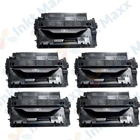 5 stuks HP 55A (CE255A) toner zwart (Inkt Maxx Huismerk)