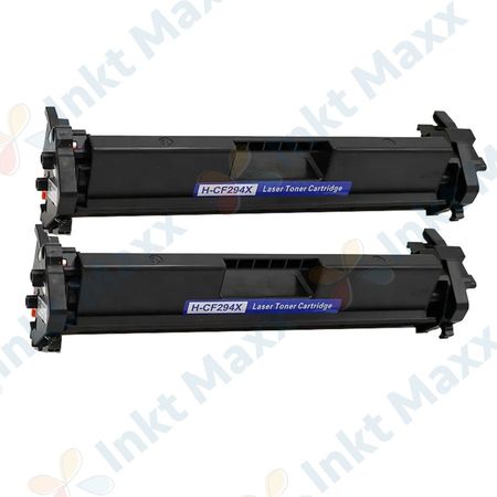 2 stuks HP 94X (CF294X) toner zwart hoge capaciteit (Inkt Maxx Huismerk)