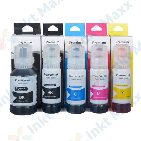 5 stuks Epson 105 / 106 Ecotank (Inkt Maxx Huismerk)