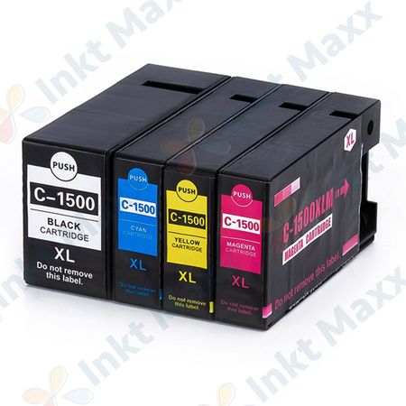 4 stuks Canon PGI-1500XL inktcartridges hoge capaciteit (Inkt Maxx Huismerk)