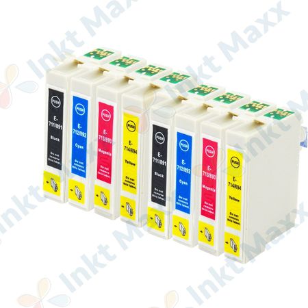 8 stuks Epson T0715 inktcartridges (Inkt Maxx Huismerk)