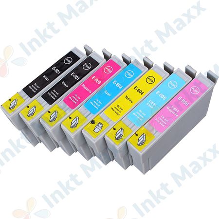 7 stuks Epson T0807 inktcartridges (Inkt Maxx Huismerk)