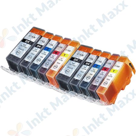 Inkt Maxx Huismerk 10 stuks Canon PGI-520 & CLI-521 inktcartridges