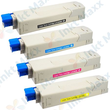 4 stuks Oki C5600, C5700 toner (Inkt Maxx Huismerk)