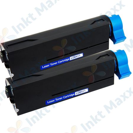 2 stuks Oki 44574702 toner (Inkt Maxx Huismerk)