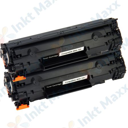 2 stuks Canon 725 toner zwart (Inkt Maxx Huismerk)