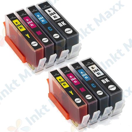 8 stuks HP 364XL inktcartridges hoge capaciteit (Inkt Maxx Huismerk)