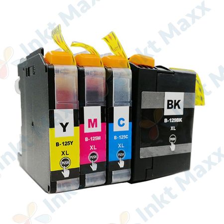 4 stuks Brother LC129 & LC125 inktcartridges super hoge capaciteit (Inkt Maxx Huismerk)